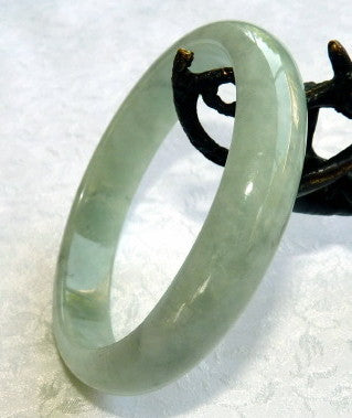 Good Green Genuine Burmese Jadeite Bangle Bracelet 58.5mm (JBB3255)
