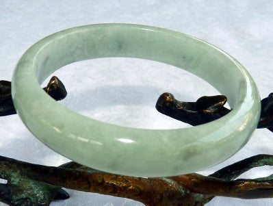 Good Green Genuine Burmese Jadeite Bangle Bracelet 58.5mm (JBB3255)