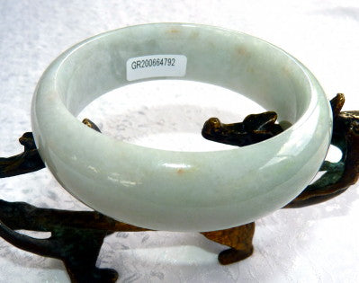 Icy Cold Soft Green Burmese Jadeite Bangle Bracelet Grade A 58 mm + Certificate (4792)