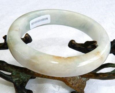 "Fu Lu Shou" Three Color Burmese Jadeite Bangle Bracelet Grade A 56mm + Certificate (699)