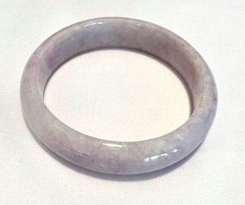 Sale-"Endlessly Interesting" Lavender Burmese Jadeite Bangle Bracelet 56 mm (JBB3398)