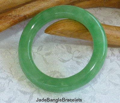 Sale-Classic Round Baby Chinese Jade Bangle Bracelet 35.5mm (JBB-3511)