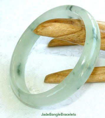 "Emerging Spring" Burmese Jadeite Jade Bangle Bracelet 60.5mm (JBB2002)
