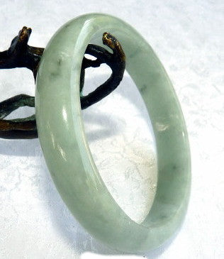 Good Green Genuine Burmese Jadeite Bangle Bracelet 58.5mm (JBB3255)