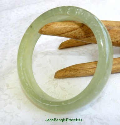 Sale-"Endlessly Interesting" Chinese Jade Bangle Bracelet 56mm (JBB3303)