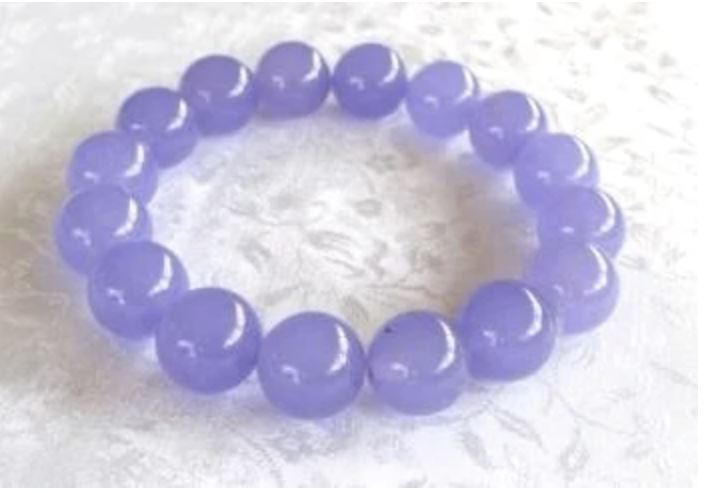 Lovely Lavender Chinese Jade Bead Bracelet-"Healing"