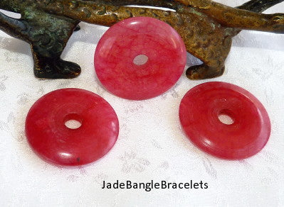 Red Jade "Bi" Symbol of Heaven Pendant-Free with Purchase $51+  Add to Cart